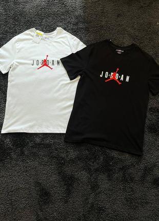Мужская черная футболка jordan t-shirt1 фото
