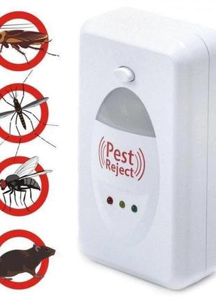 Ультразвуковий відлякувач гризунів мишей щурів та тарганів pest reject hk02 від мережі,