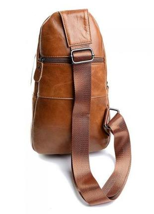 Мужская сумка из натуральной кожи 4036 коричневый2 фото