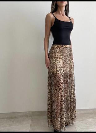 Леопардовая юбка4 фото