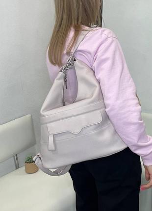 Женская стильная и качественная сумка рюкзак 3 цвета5 фото