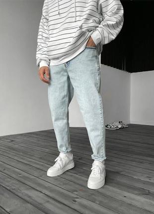 Люксові чоловічі демісезонні класичні джинси мом2 фото