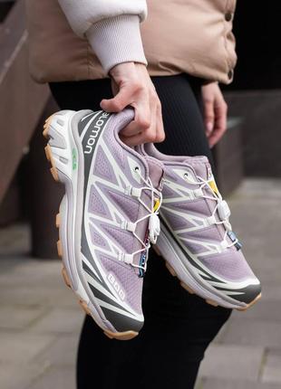 Жіночі кросівки salomon s lab xt-6 pink beige