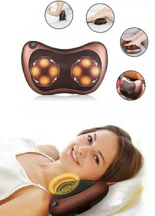 Масажна подушка car and home massage pillow, масажер для шиї автомобільний3 фото