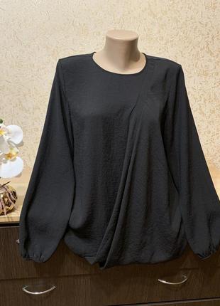 Черная элегантная блузка 52-56 (25)3 фото