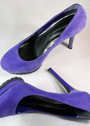 Фіолетові замшеві туфлі, 37