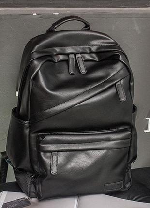 Мужской городской рюкзак качественный большой чёрный для ноутбука