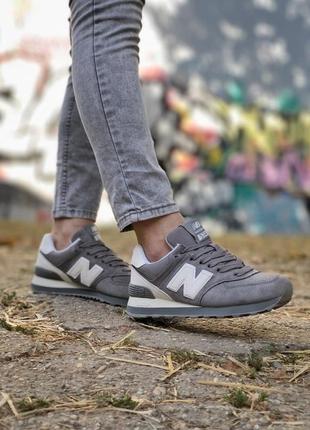 New balance 574 white/grey🆕 шикарные женские кроссовки 🆕 купить наложенный платёж9 фото