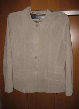 Куртка-пиджак, conrad, натуральная кожа замш, р14/ , км07315 фото