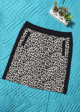 Мягкая интересная леопардовая юбка f&f