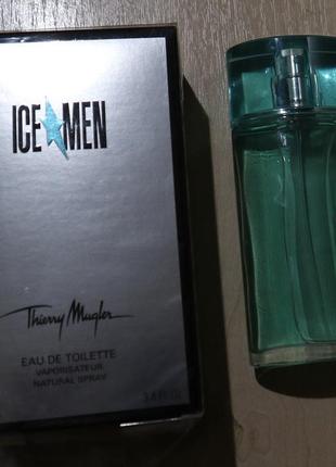 Снятость. туалетна вода thierry mugler ice men, 100 мл, оригінал