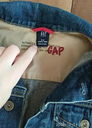 Куртка джинсовая gap 8-9лет 128-134см мальчик девочка5 фото