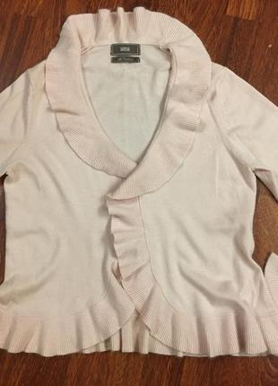 Нежный женственный кардиган с  воланами рюшами , кофта