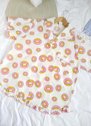 Пижамная кофта с пончиками с м размер 36