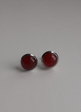 Серьги бижутерия с агатом
