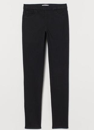 Черные джоггеры джеггинсы джинсы скинни зауженные от h&m