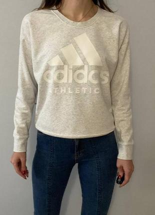 Женский свитшот адидас, женский свитшот adidas, женский худи adidas, серый свитшот, трендовый свитшот