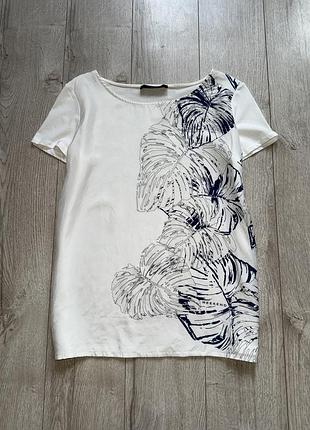 Max mara weekend оригинальная шелковая футболка блуза топ
