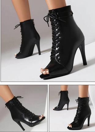 Шкіряні туфлі для танців хілс / heels