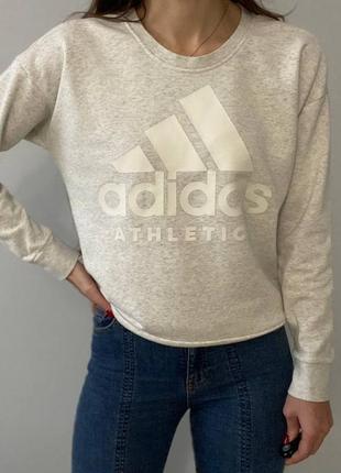 Женский свитшот адидас, женский свитшот adidas, женский худи adidas, серый свитшот, трендовый свитшот3 фото