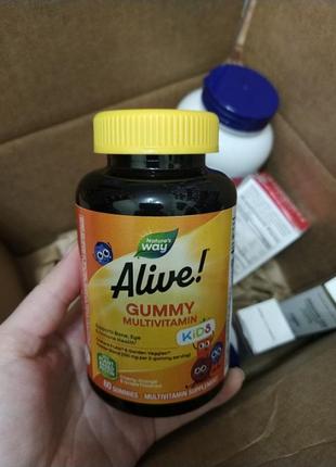 Alive! мультивітаміни для дітей, вишня, апельсин і виноград, 60 жувальних мармеладок
