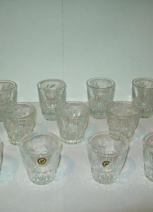 Стопки рюмки гусь хрустальный хрусталь хрустальные времён ссср 14 шт.