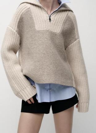 Свитер женский бежевый zara new