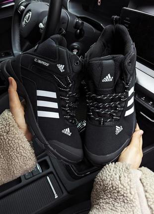 Зимние мужские ботинки adidas climaproof черные