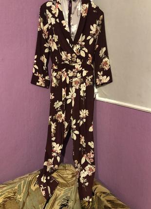 Комбінезон zara з квітковим принтом4 фото