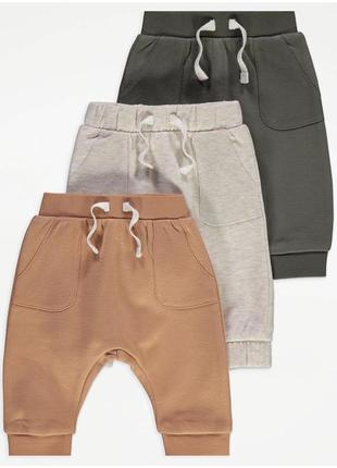 Бавовняні утеплені дитячі штани джогери на флісі george для хлопчика