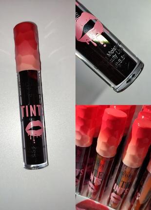 Тінт для губ червоний бордовий великий довгий для фотосесії макіяж червона помадка красний baolishi tints tint тинт блиск матовий тент татуаж