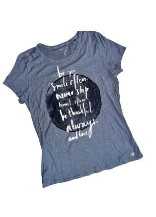 Р. 46-48/m-l женская футболка с вдохновляющей надписью marc o’polo