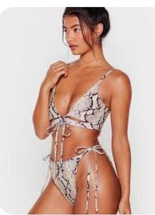 Брендовий низ від купальника плавкі зміїний принт