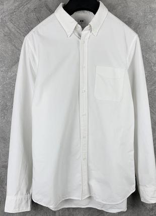 Белая рубашка uniqlo