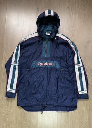 Анорак, куртка, мастерка, 1/4 зап, реброк, reebok, vintage, винтаж