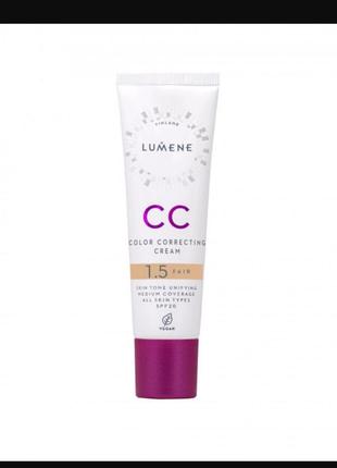 Тональный крем lumene cc cream spf 20 7в1 fair No1,5, 30 мл