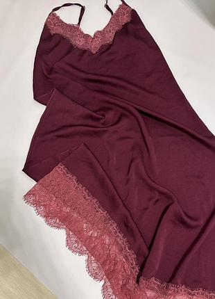 Платье комбинация цвет бургунди