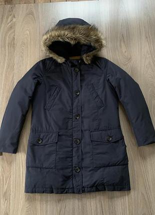 Чоловіча оригінальна зимова куртка парку на пуху з хутром zara basic