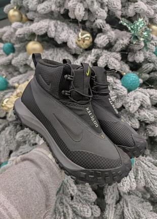 Кроссовки зимние nike acg mountain fly gore-tex fur black/grey❄️