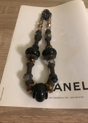 Франція намисто: гірський кришталь, художнє та чеське скло, латунь, 55 см, нове