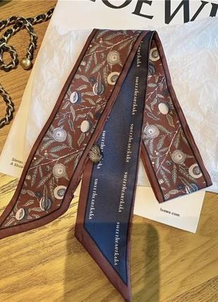 Сатинова стрічка твіллі на сумку для волосся на шию шарфик платок косинка хустка аксессуар