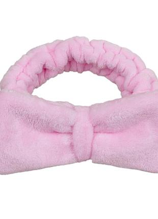 Повязка косметическая soft bow с бантом светло-розовая (бп.01.т.33.57.000) украина