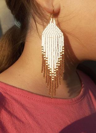 Серьги из бисера