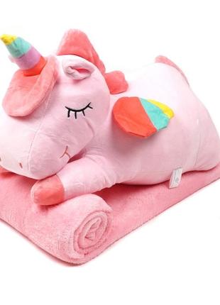 Іграшка плед-подушка одноріжка 3в1 55 см