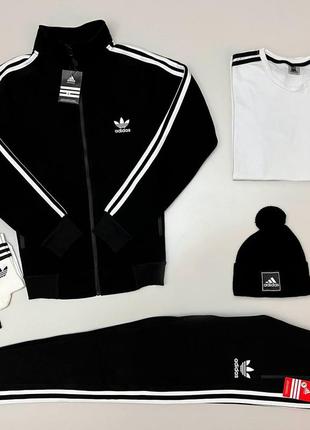 Набор adidas зима: кофта+брюки+футболка+шапка+носочки 2 пары!