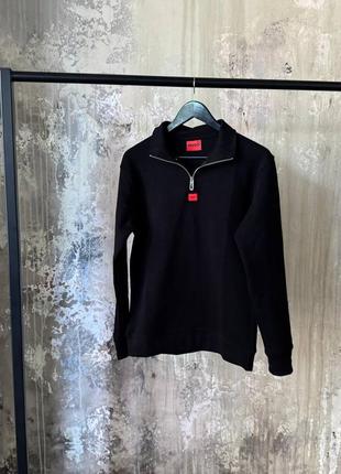 Мужская кофта hugo boss, мужской свитшот hugo boss с замком ‘ черный, оригинал