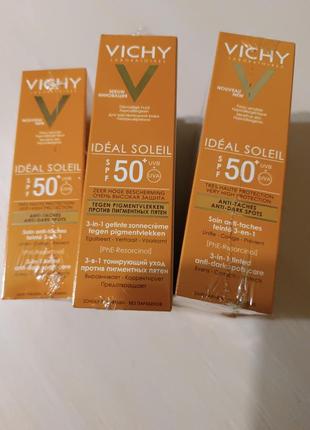 Солнцезащита с тональным против пигментных пятен vichy уценка