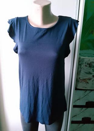 Футболка с рюшами вискозная