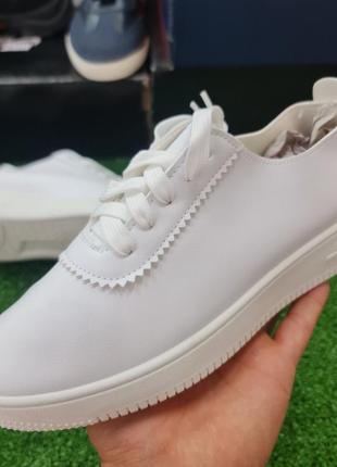 Белые кроссовки мокасины женские  fashion 36-41р 3133