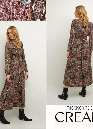 Cream длинное платье из вискозы орнамент пэчворк canyon rose